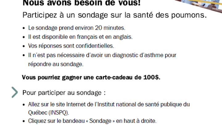 Sondage sur la santé respiratoire - INSPQ