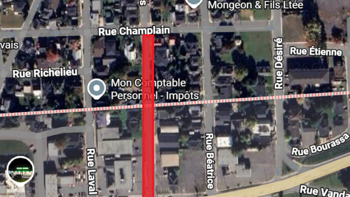 Entrave à la circulation et coupure d'eau sur la rue Decelles le 24 avril