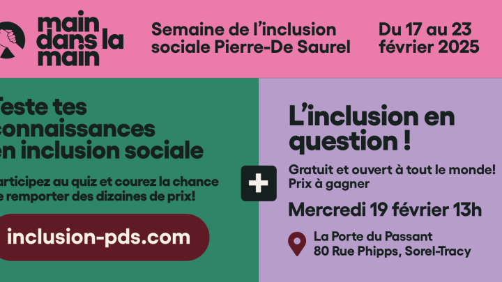 Semaine de l'inclusion sociale Pierre-De Saurel