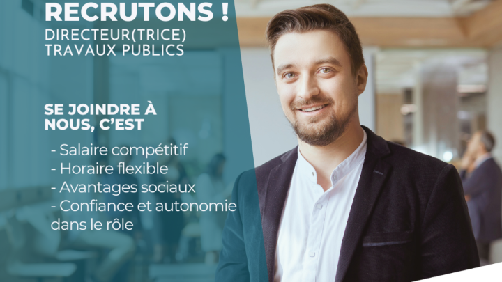 Offre d'emploi - Directeur.trice du service des travaux publics