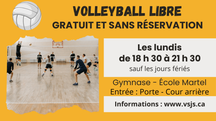 Retour du volleyball libre dès le 13 janvier