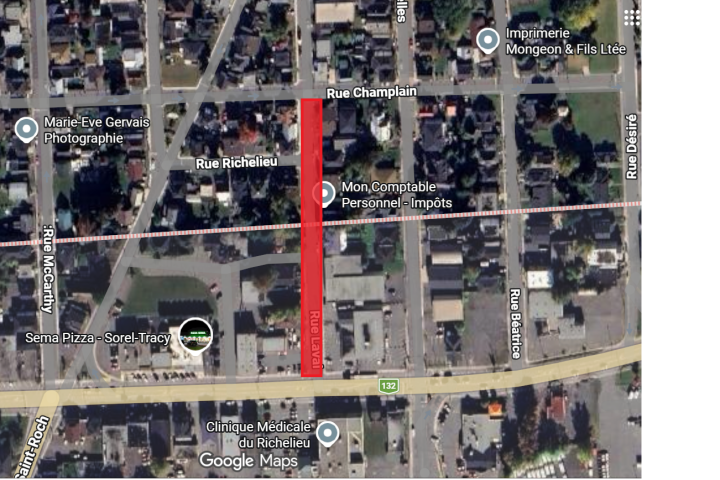 Entrave à la circulation et coupure d'eau sur la rue Laval le 27 avril