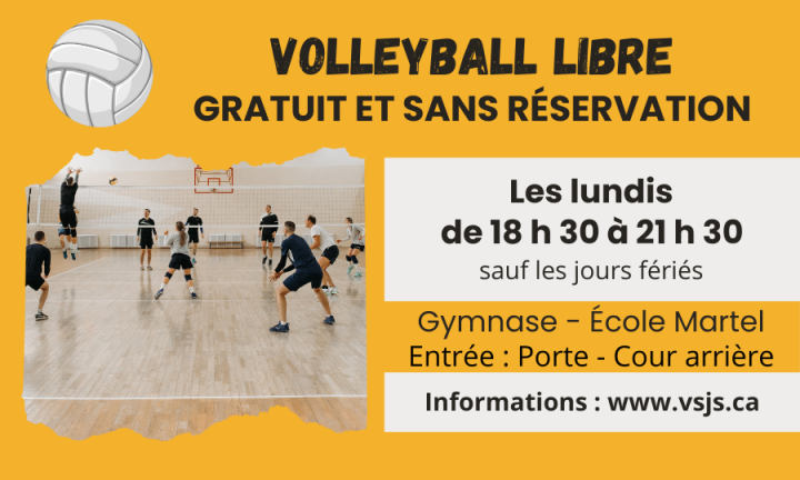 Retour du volleyball libre dès le 13 janvier